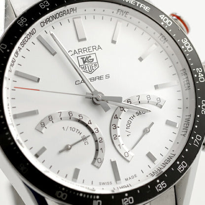 中古 タグ・ホイヤー TAG Heuer カレラ キャリバーS クォーツクロノグラフ 1/100秒 パーペチュアルカレンダー CV7A13.BA0795 腕時計 メンズ UW-TH-CR-00011