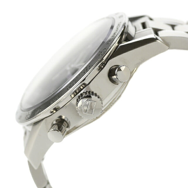 中古 タグ・ホイヤー TAG Heuer カレラ タキメーター クロノグラフ ムーンパール 世界限定3000本 ブラックシェル CV201P.BA0794 腕時計 メンズ UW-TH-CR-00012