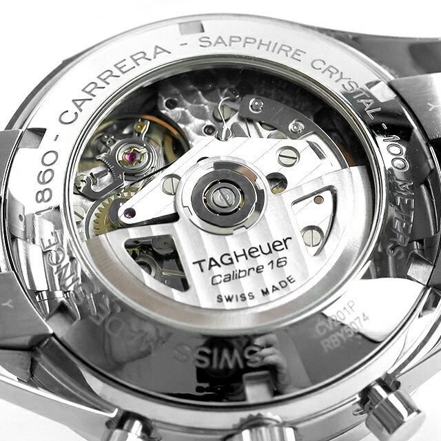 中古 タグ・ホイヤー TAG Heuer カレラ タキメーター クロノグラフ ムーンパール 世界限定3000本 ブラックシェル CV201P.BA0794 腕時計 メンズ UW-TH-CR-00012