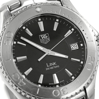 中古 タグ・ホイヤー TAG Heuer リンク クオーツ デイト 200m防水 シンプル WJ1110-0 アナログ 腕時計 ブランド メンズ ブラック UW-TH-LK-00002