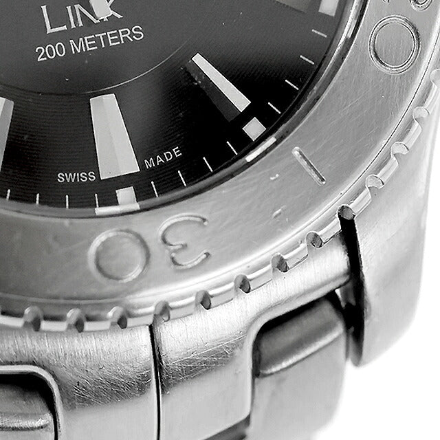 中古 タグ・ホイヤー TAG Heuer リンク クオーツ デイト 200m防水 シンプル WJ1110-0 アナログ 腕時計 ブランド メンズ ブラック UW-TH-LK-00002