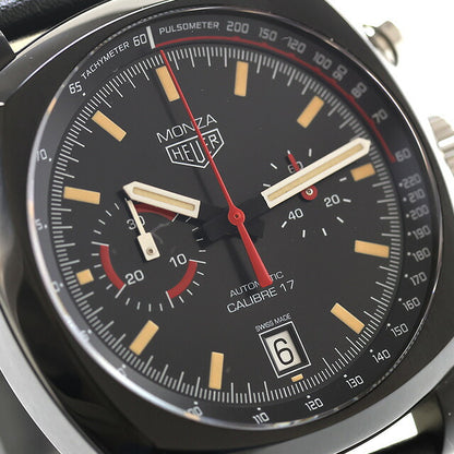 中古 美品 タグ・ホイヤー TAG Heuer モンツァ キャリバー17 自動巻きクロノグラフ 40周年記念モデル CR2080.FC6375 アナログ 腕時計 UW-TH-MZ-00001