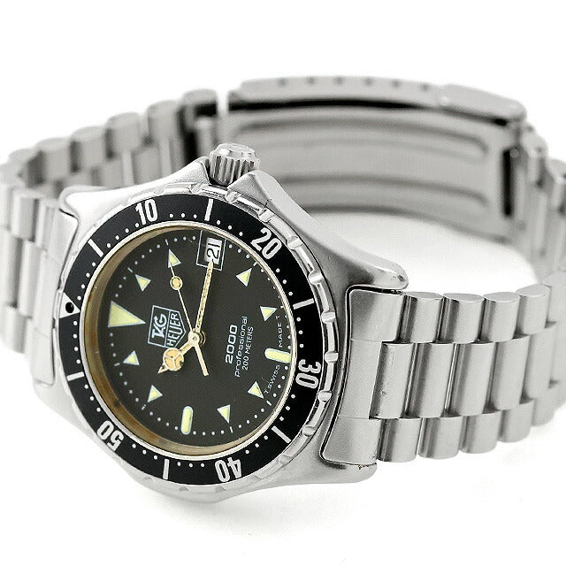 中古 タグ・ホイヤー TAG Heuer 2000 プロフェッショナル 34mm ボーイズ ダイバー 973.013 アナログ 腕時計 ブランド メンズ ブラック UW-TH-OT-00010