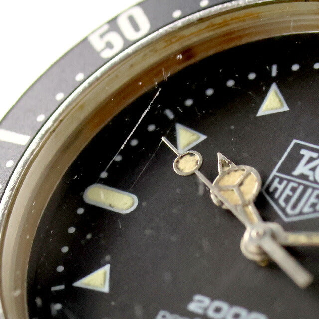 中古 タグ・ホイヤー TAG Heuer 2000 プロフェッショナル 34mm ボーイズ ダイバー 973.013 アナログ 腕時計 ブランド メンズ ブラック UW-TH-OT-00010