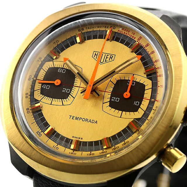 中古 超美品 希少モデル タグ・ホイヤー TAG Heuer テンポラーダ 手巻きクロノグラフ ビンテージ バルジュー7733 733809 腕時計 メンズ UW-TH-OT-00011