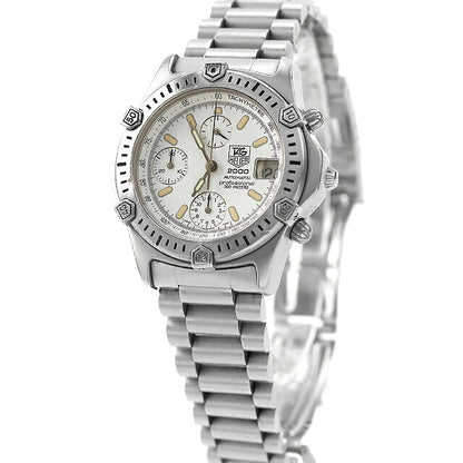 中古 タグ・ホイヤー TAG Heuer プロフェッショナル 2000シリーズ クロノグラフ 169.806/1 アナログ 腕時計 ブランド メンズ ホワイト UW-TH-OT-00017