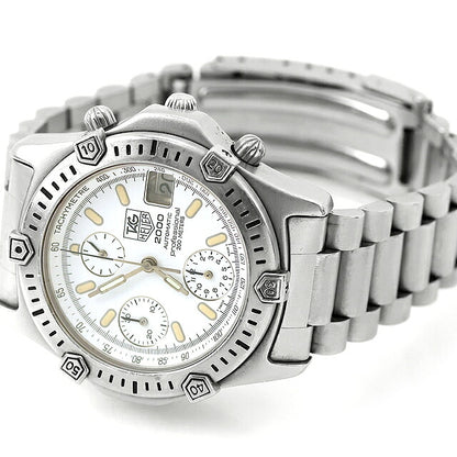 中古 タグ・ホイヤー TAG Heuer プロフェッショナル 2000シリーズ クロノグラフ 169.806/1 アナログ 腕時計 ブランド メンズ ホワイト UW-TH-OT-00017