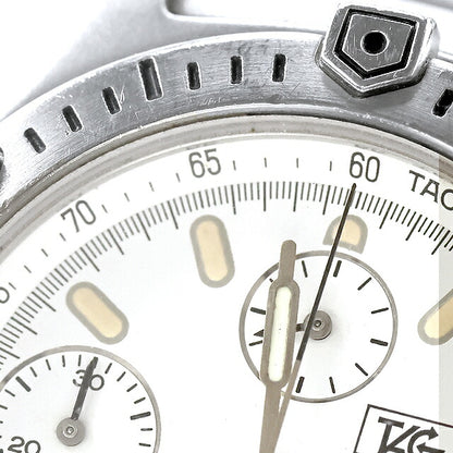 中古 タグ・ホイヤー TAG Heuer プロフェッショナル 2000シリーズ クロノグラフ 169.806/1 アナログ 腕時計 ブランド メンズ ホワイト UW-TH-OT-00017