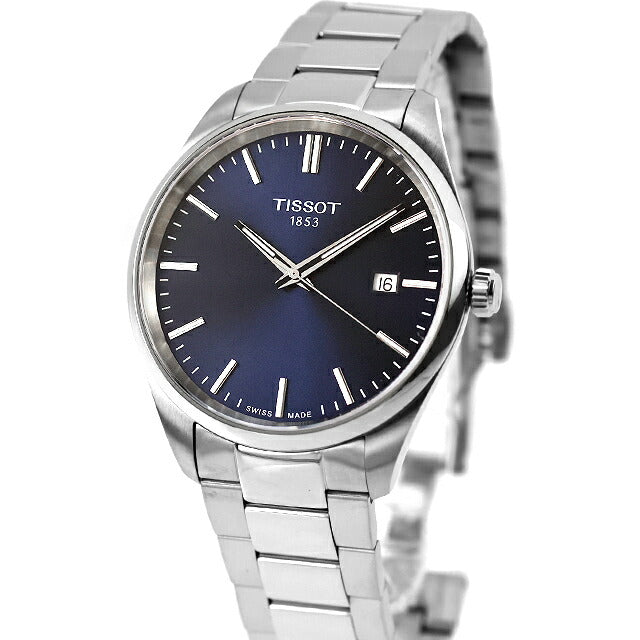 中古 超美品 ティソ TISSOT PR100 クォーツ 40mm T1504101104100 アナログ 腕時計 ブランド メンズ ネイビー UW-TS-OT-00005