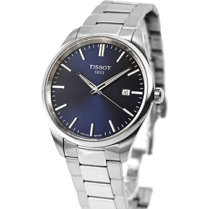 中古 超美品 ティソ TISSOT PR100 クォーツ 40mm T1504101104100 アナログ 腕時計 ブランド メンズ ネイビー UW-TS-OT-00005