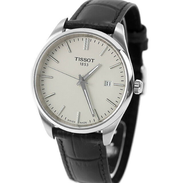 中古 超美品 ティソ TISSOT PR100 クオーツ 40mm クラシック T1504101601100 アナログ 腕時計 ブランド メンズ ホワイト ブラック UW-TS-OT-00007