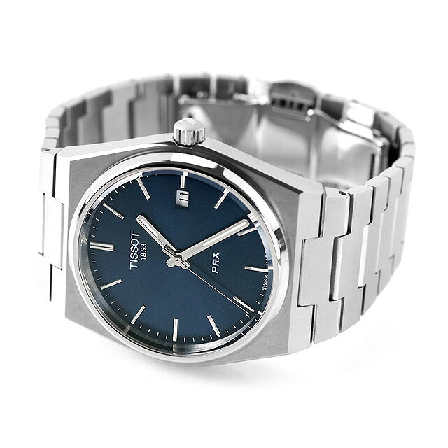 中古 超美品 ティソ TISSOT PRX クオーツ 40mm ブルーダイヤル T1374101104100 アナログ 腕時計 ブランド メンズ ブルー UW-TS-PX-00004