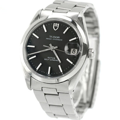 中古 チューダー TUDOR プリンス オイスターデイト 9050/0 チュードル 盾 リダンダイヤル 90500 アナログ 腕時計 ブランド メンズ ブラック UW-TU-PC-00001