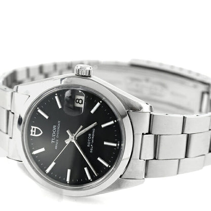 中古 チューダー TUDOR プリンス オイスターデイト 9050/0 チュードル 盾 リダンダイヤル 90500 アナログ 腕時計 ブランド メンズ ブラック UW-TU-PC-00001