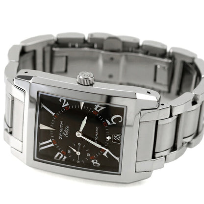 中古 ゼニス ZENITH ポートロワイヤル エリート スモールセコンド レクタンギュラー アナログ 腕時計 ブランド メンズ ブラック UW-ZE-EL-00001