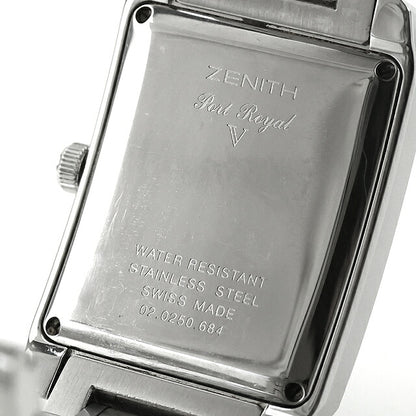 中古 ゼニス ZENITH ポートロワイヤル エリート スモールセコンド レクタンギュラー アナログ 腕時計 ブランド メンズ ブラック UW-ZE-EL-00001