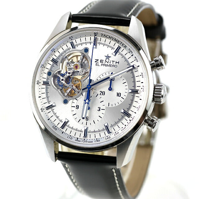 中古 ゼニス ZENITH クロノマスター エル・プリメロ オープンハート ハイビート 36000 社外コードバン 03.2040.4061/01.C494 アナログ 腕時計 メンズ UW-ZE-EP-00001