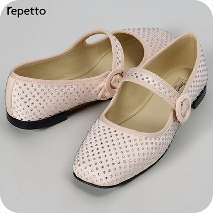 Repetto 正装鞋女式品牌 Repetto 皮革 V4194SATSTD 899 粉色鞋子