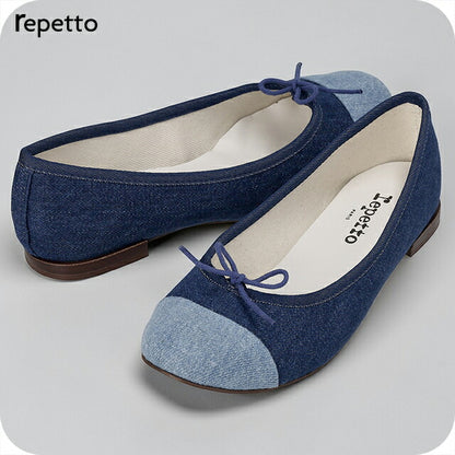 Repetto 正装鞋女式品牌 Repetto 皮革法国 V639JEAN 1473 蓝色鞋子