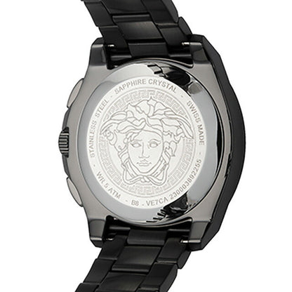 ヴェルサーチ Geo Chrono クオーツ 腕時計 ブランド メンズ クロノグラフ VERSACE VE7CA0923 アナログ オールブラック 黒 VE7CA0923