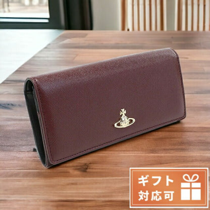 ヴィヴィアン・ウエストウッド 長財布ニ折小銭入付き ユニセックス レザー 51040027 BURGUNDY ボルドー 財布 VWW51040027081