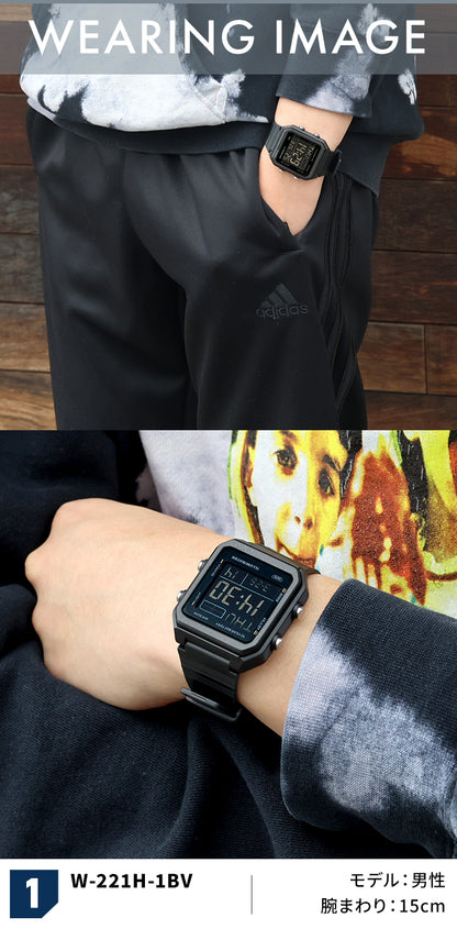 Casio Standard Quartz Battery Operated W-221H Unisex Chipkashi Men&