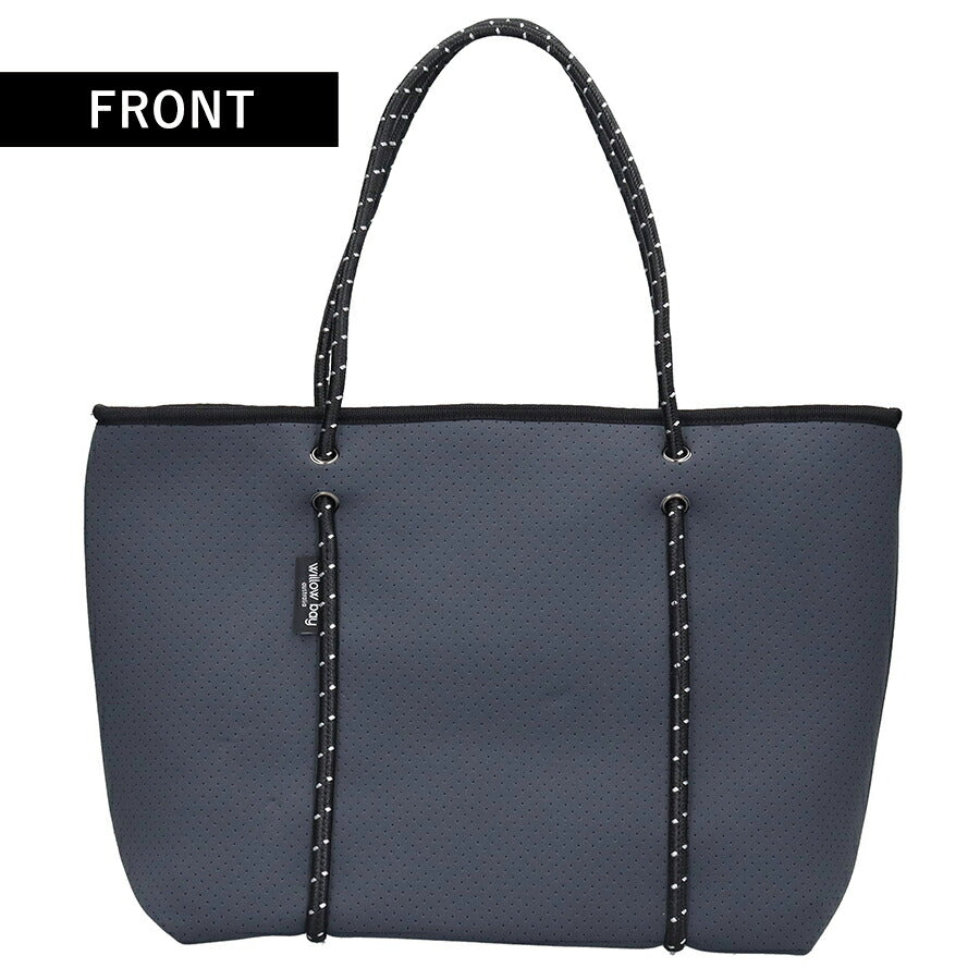 ウィローベイ トートバッグ レディース ブランド WILLOWBAY BOUTIQUE ネオプレントートバッグ ポーチ付き 1102 CHARCOAL バッグ WB-1102