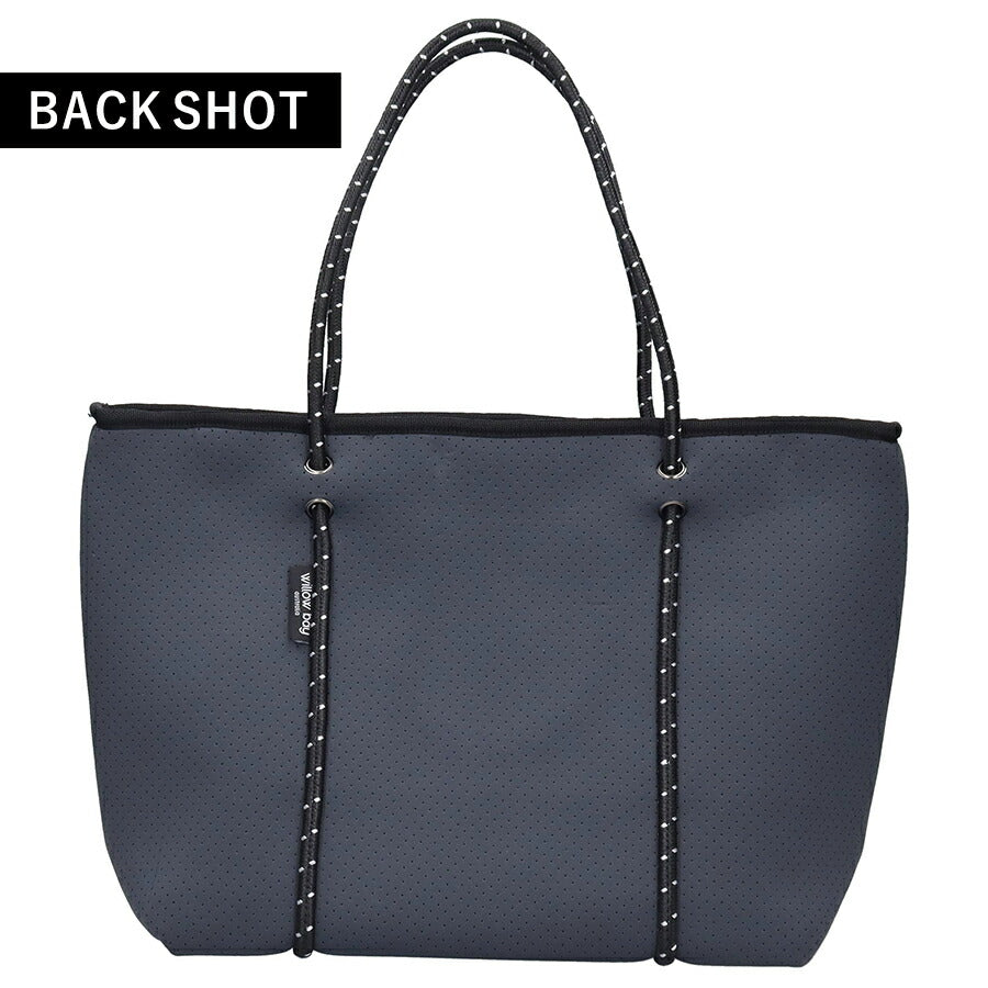 ウィローベイ トートバッグ レディース ブランド WILLOWBAY BOUTIQUE ネオプレントートバッグ ポーチ付き 1102 CHARCOAL バッグ WB-1102