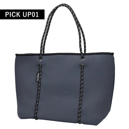 ウィローベイ トートバッグ レディース ブランド WILLOWBAY BOUTIQUE ネオプレントートバッグ ポーチ付き 1102 CHARCOAL バッグ WB-1102