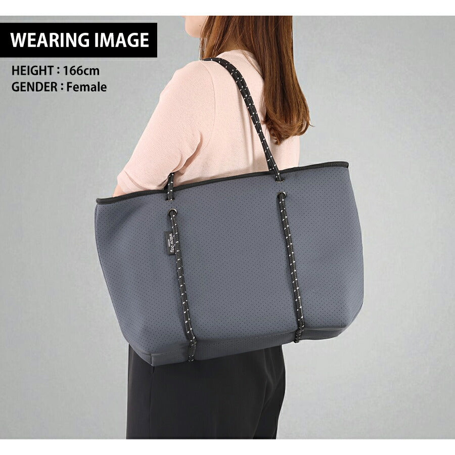 ウィローベイ トートバッグ レディース ブランド WILLOWBAY BOUTIQUE ネオプレントートバッグ ポーチ付き 1102 CHARCOAL バッグ WB-1102