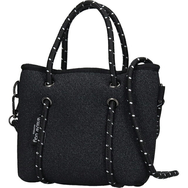 ウィローベイ ショルダーバッグ レディース ブランド WILLOWBAY ブティックタイニー マザーズバッグ  2WAY BLACK DENIM WB-9701