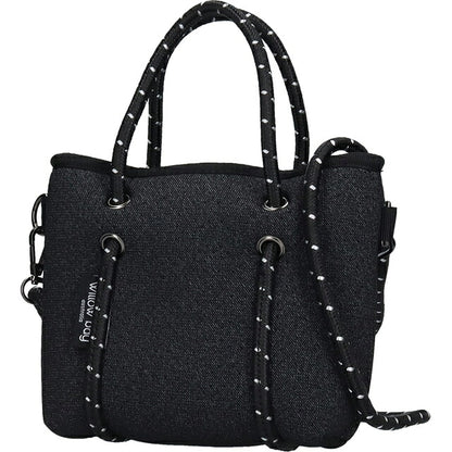ウィローベイ ショルダーバッグ レディース ブランド WILLOWBAY ブティックタイニー マザーズバッグ  2WAY BLACK DENIM WB-9701