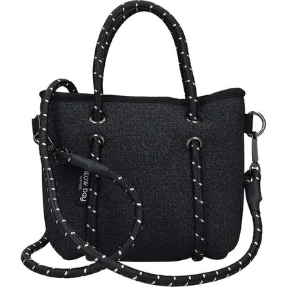 ウィローベイ ショルダーバッグ レディース ブランド WILLOWBAY ブティックタイニー マザーズバッグ  2WAY BLACK DENIM WB-9701