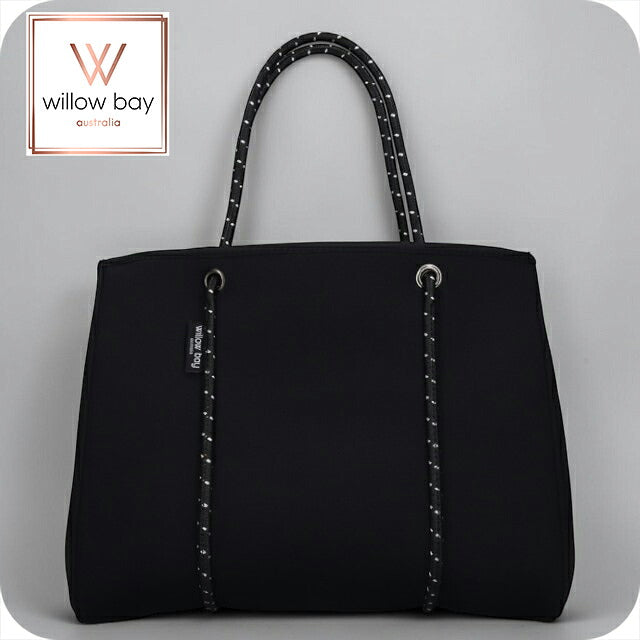 ウィローベイ トートバッグ レディース ブランド WILLOWBAY デイドリーマーウィズジップクロージャーフルサイズ マザーズバッグ  BLACK WB-9714