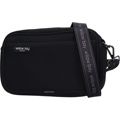 ウィローベイ ショルダーバッグ レディース ブランド WILLOWBAY ラージクロスボディバッグウィズロープ クロスボディ BLACK WB-9720