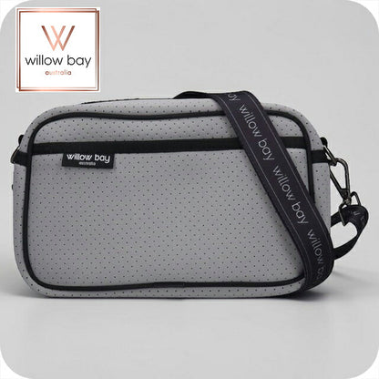 ウィローベイ ショルダーバッグ レディース ブランド WILLOWBAY ラージクロスボディバッグウィズロープ クロスボディ PEBBLE GREY WB-9721