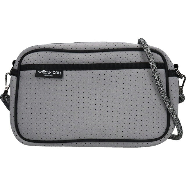 ウィローベイ ショルダーバッグ レディース ブランド WILLOWBAY ラージクロスボディバッグウィズロープ クロスボディ PEBBLE GREY WB-9721