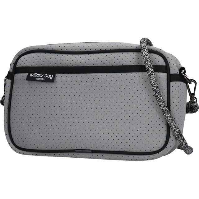 ウィローベイ ショルダーバッグ レディース ブランド WILLOWBAY ラージクロスボディバッグウィズロープ クロスボディ PEBBLE GREY WB-9721