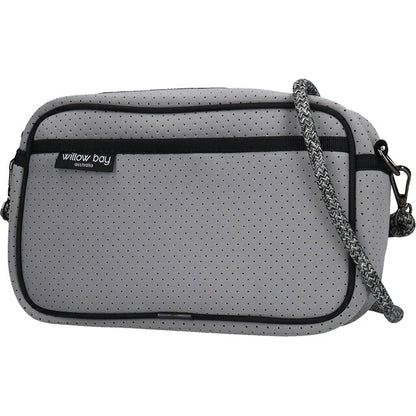 ウィローベイ ショルダーバッグ レディース ブランド WILLOWBAY ラージクロスボディバッグウィズロープ クロスボディ PEBBLE GREY WB-9721