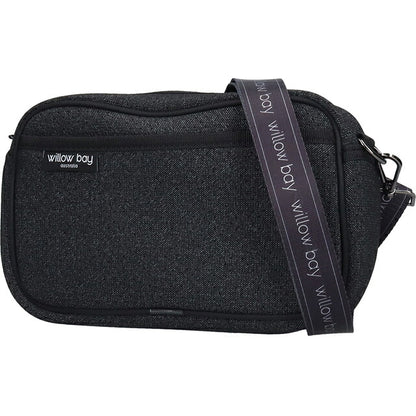 ウィローベイ ショルダーバッグ レディース ブランド WILLOWBAY ラージクロスボディバッグウィズロープ クロスボディ BLACK DENIM WB-9722