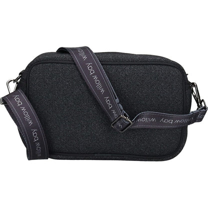 ウィローベイ ショルダーバッグ レディース ブランド WILLOWBAY ラージクロスボディバッグウィズロープ クロスボディ BLACK DENIM WB-9722