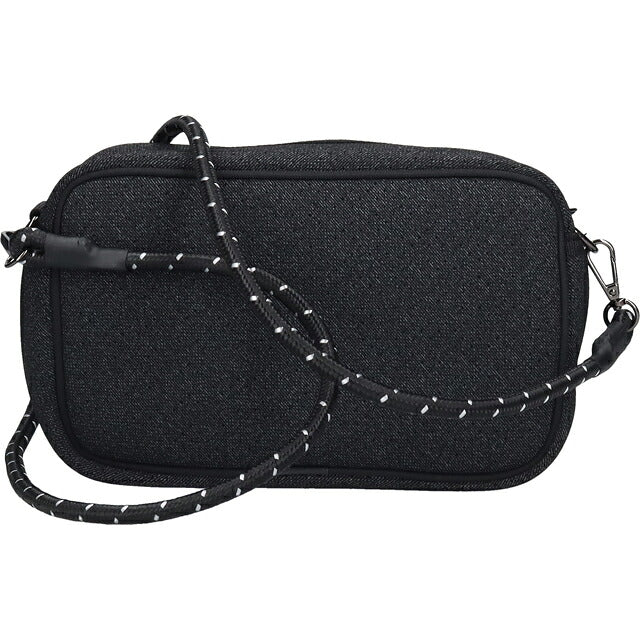 ウィローベイ ショルダーバッグ レディース ブランド WILLOWBAY ラージクロスボディバッグウィズロープ クロスボディ BLACK DENIM WB-9722