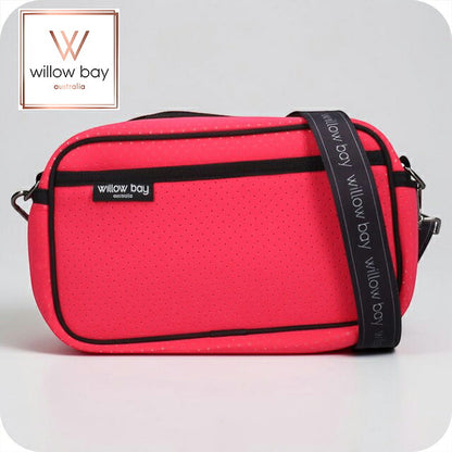 ウィローベイ ショルダーバッグ レディース ブランド WILLOWBAY ラージクロスボディバッグウィズロープ クロスボディ FUCHSIA PINK WB-9725