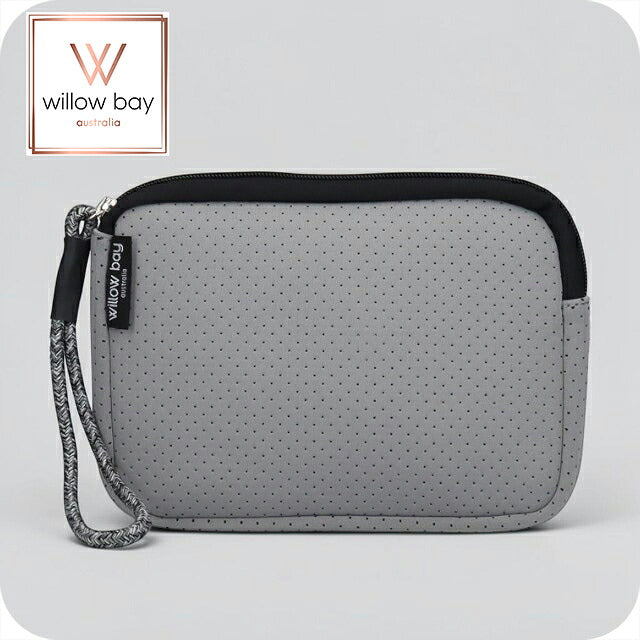 ウィローベイ ポーチ レディース ブランド WILLOWBAY リストレットクラッチ クラッチバッグ PEBBLE GREY WB-9730