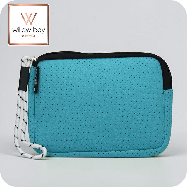 ウィローベイ ポーチ レディース ブランド WILLOWBAY リストレットクラッチ クラッチバッグ AQUA WB-9738