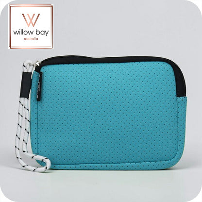 ウィローベイ ポーチ レディース ブランド WILLOWBAY リストレットクラッチ クラッチバッグ AQUA WB-9738