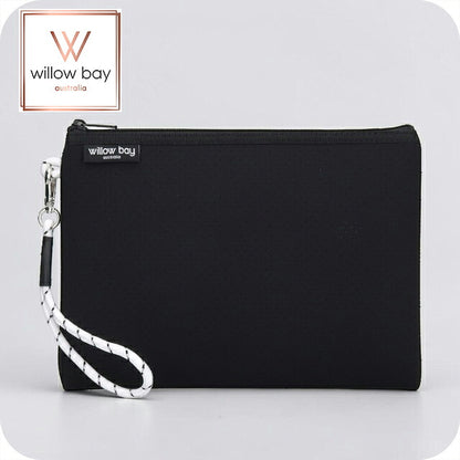 ウィローベイ ポーチ レディース ブランド WILLOWBAY ウィローベイラージブティックポーチ クラッチバッグ BLACK WB-9739