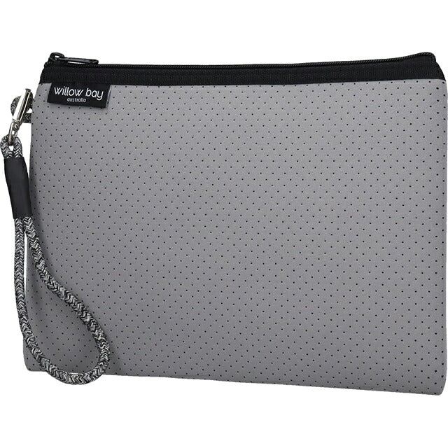 ウィローベイ ポーチ レディース ブランド WILLOWBAY ウィローベイラージブティックポーチ クラッチバッグ PEBBLE GREY WB-9740
