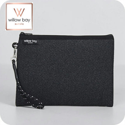 ウィローベイ ポーチ レディース ブランド WILLOWBAY ウィローベイラージブティックポーチ クラッチバッグ BLACK DENIM WB-9741