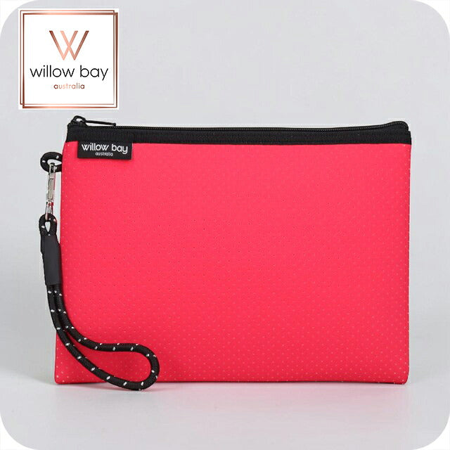 ウィローベイ ポーチ レディース ブランド WILLOWBAY ウィローベイラージブティックポーチ クラッチバッグ FUCHSIA PINK WB-9743